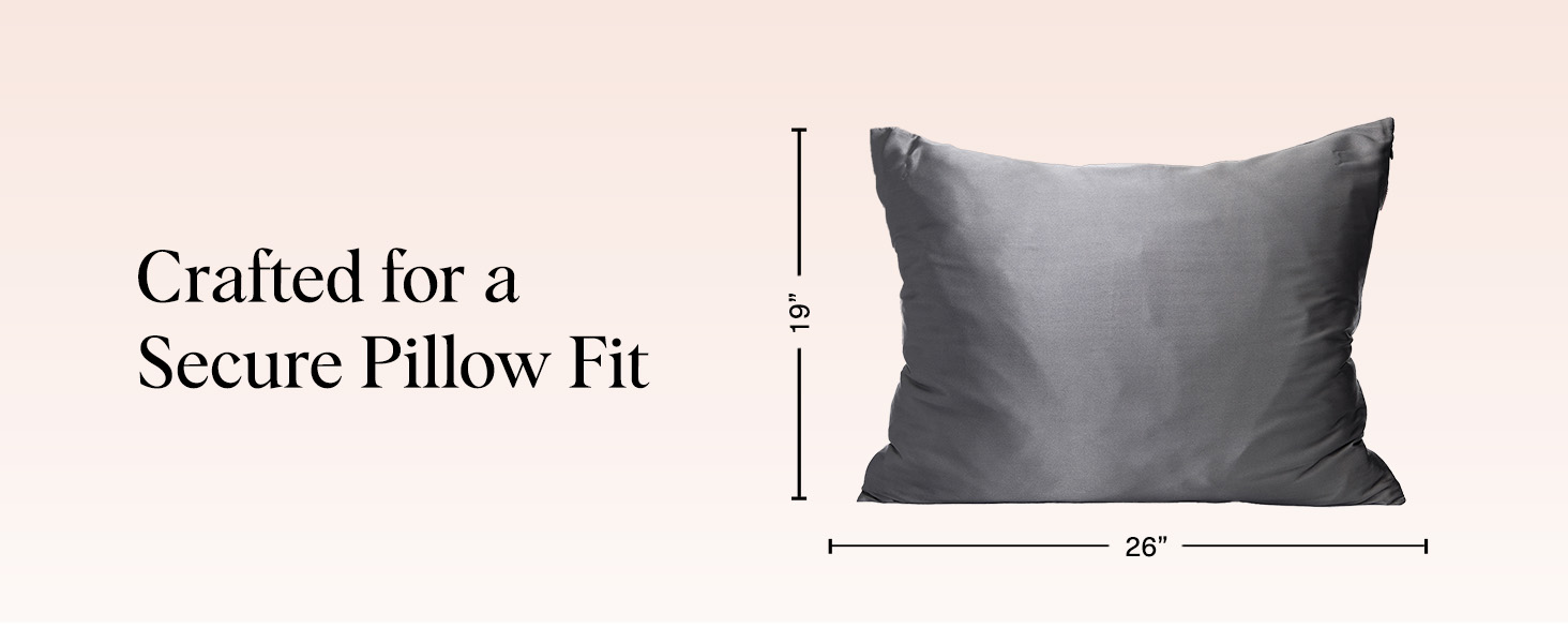 Kitsch Satin Pillowcase Standard Charcoal 2pcs