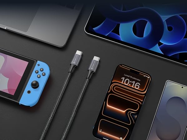 Each pack includes 3 versatile charging cords: 3.3FT and two 6.6FT lengths