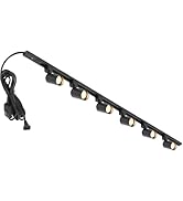Hiiglxii Plug in Track Lighting with Power Cord, 6-Light LED Track Lighting Kit with Track Rail, ...