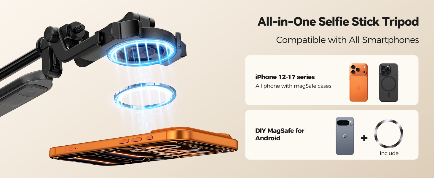 magnetic phone tripod