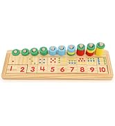 Boxiki kids Wooden Number Blocks. Educational Toy to Boost Kids Intelligence - Montessori, Kinder...