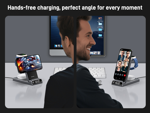 magsafe charger charging station wireless charger iphone magnetic 3 in 1 charging station apple