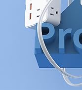 DEPOW 2 Prong Power Strip, 2 to 3 Prong Outlet Adapter with 8 AC &amp; 4 USB Ports (2 USB C), 5FT Ext...