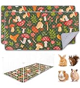 2 Pack Washable Guinea Pig Cage Liner, Reusable Guinea Pig Mat, Waterproof Super Absorbent Pee Pa...