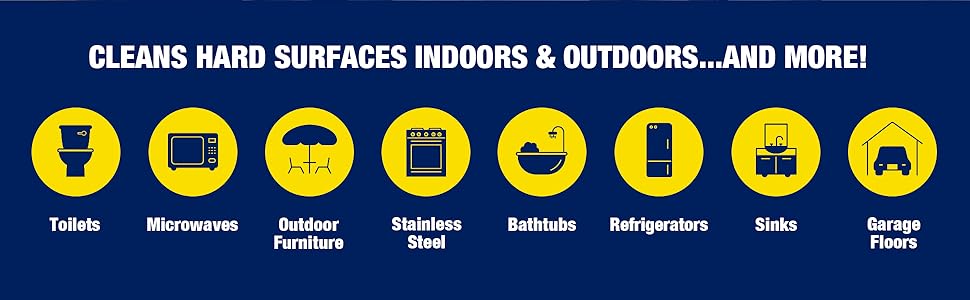 Cleans Hard Surfaces Indoors &amp; Outdoors...And More!