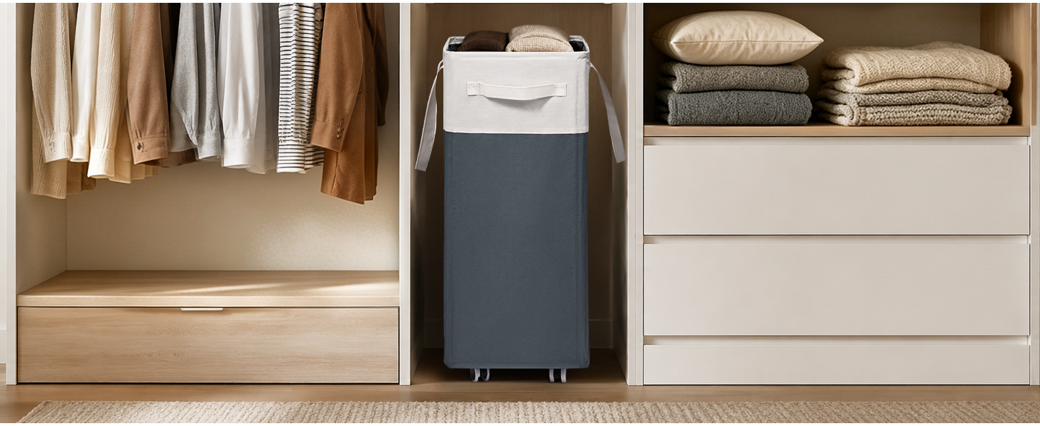 Goodpick Laundry Basket with Wheels