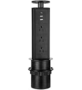 Pop Up Outlet for Countertop, Pop Up Socket with 3 AC Outlets and 2 USB-A & 1 PD 20W USB-C Ports,...