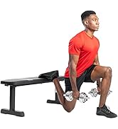 Sunny Health &amp; Fitness Weight Bench for Heavy Duty Workouts, Exercise, Strength Training, Lifting...