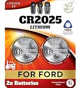 Key Fob Battery for Ford CR2025 (2 Pack) - for Ford Explorer, for Ford Fusion, for Ford Edge, F15...