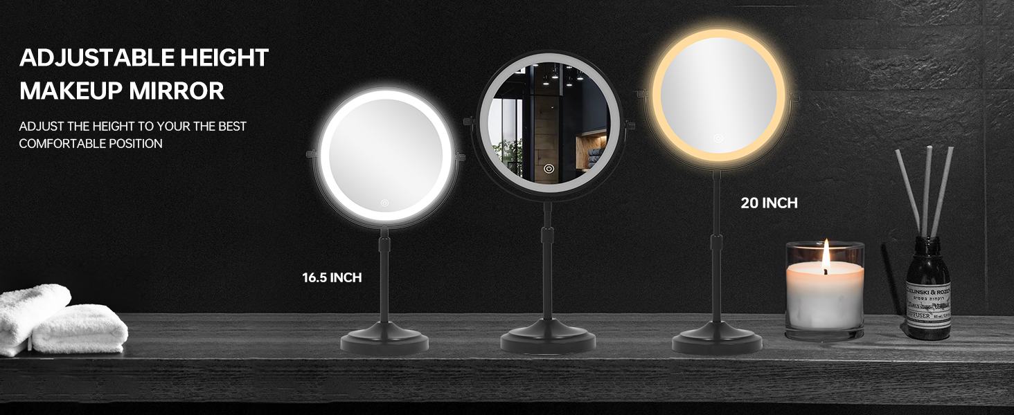 magnifying mirror with light