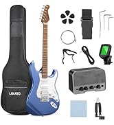 LEKATO Electric Guitar 39 Inch Beginner Electric Guitar Kit Full Size Solid Body Guitar HSS for S...