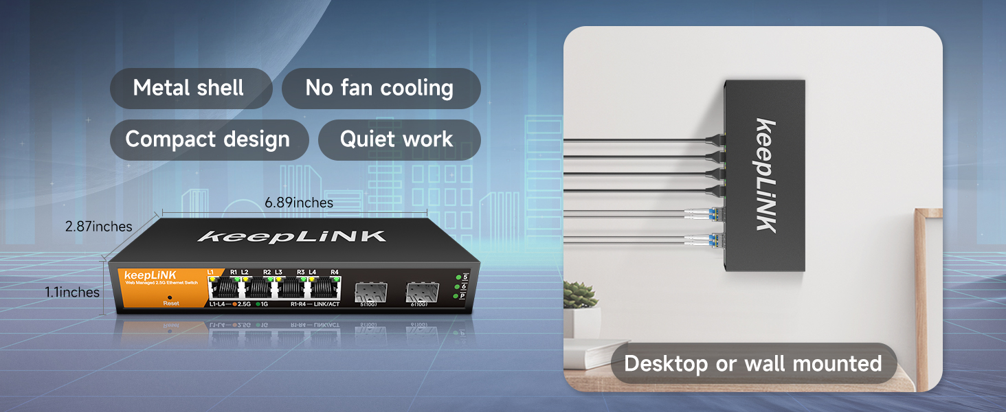 2.5gb switch managed 6 port