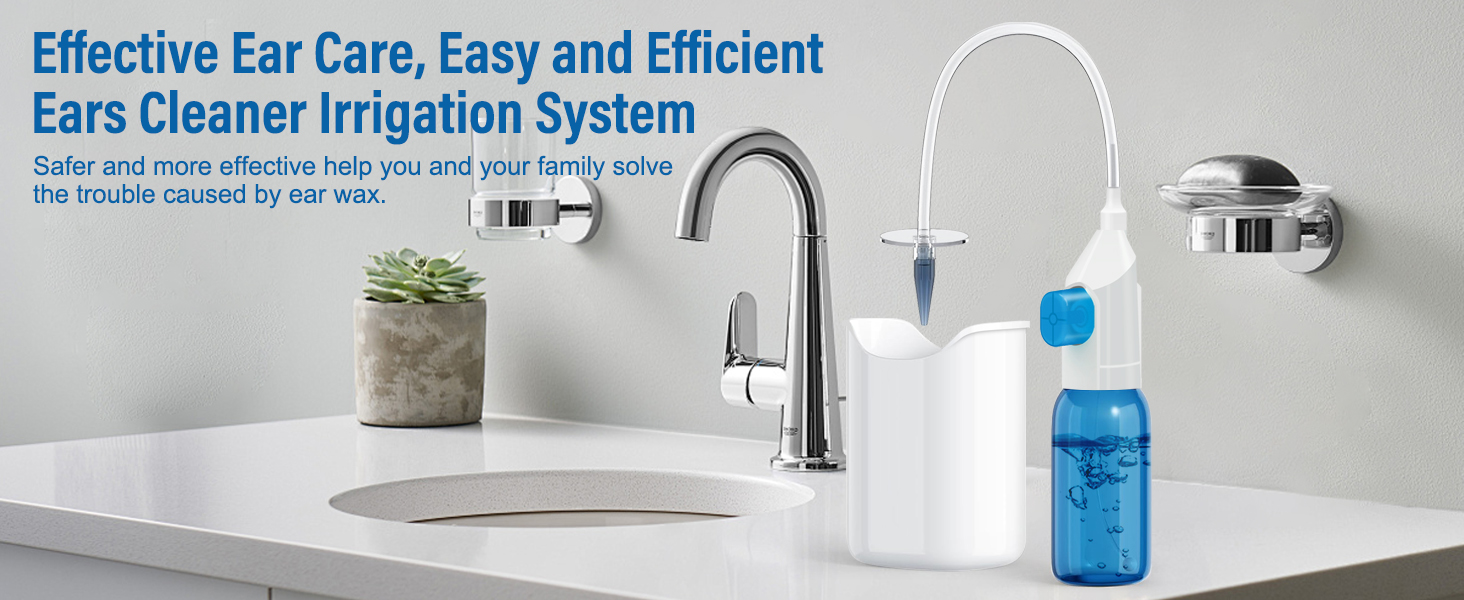 Ear Wax Removal, Ear Wax Removal Tool, Ear Cleaning Kit, Manual Ear Irrigation Flushing System