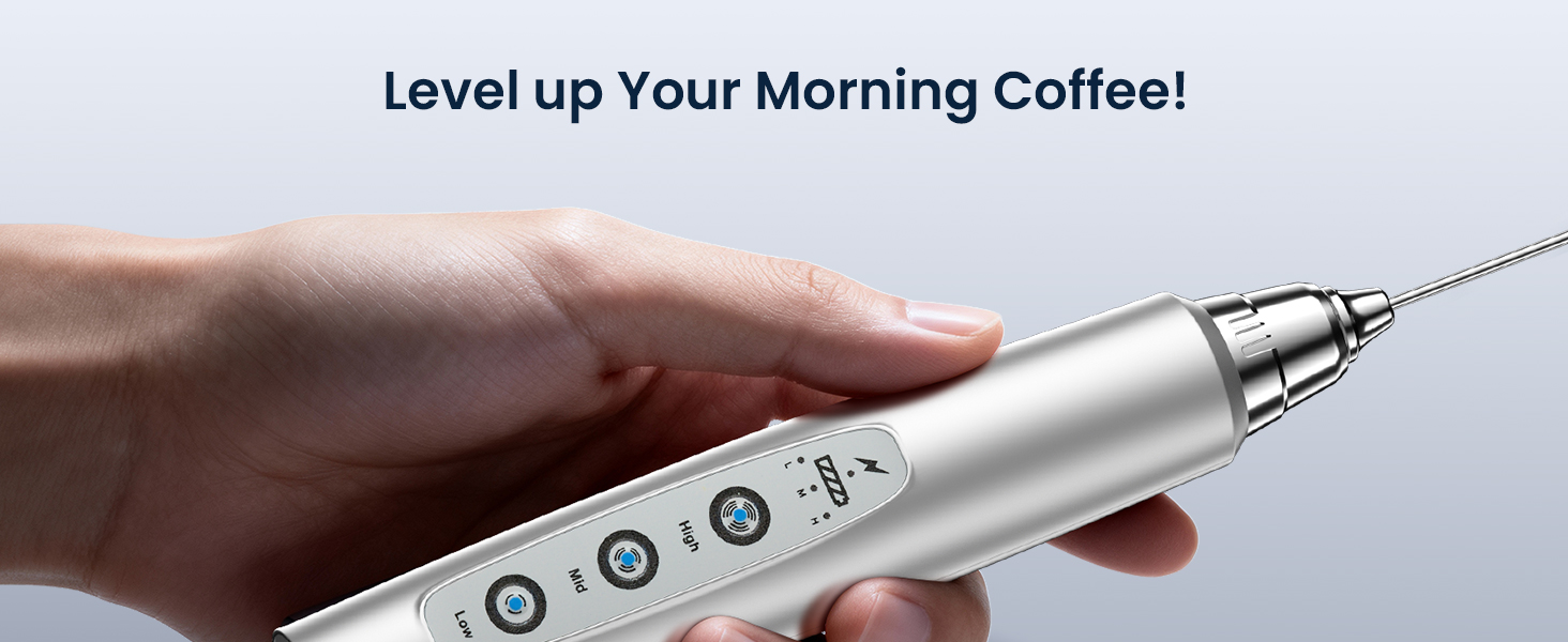 milk frothewand handheld rechargeable electric whisk drink mixer coffee hand mixer drink mixer