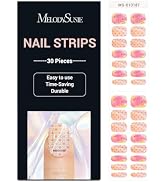 MelodySusie Semi Cured Gel Nail Strips (Exoticism)- Works with Nail lamp, Salon-Quality, Long Las...