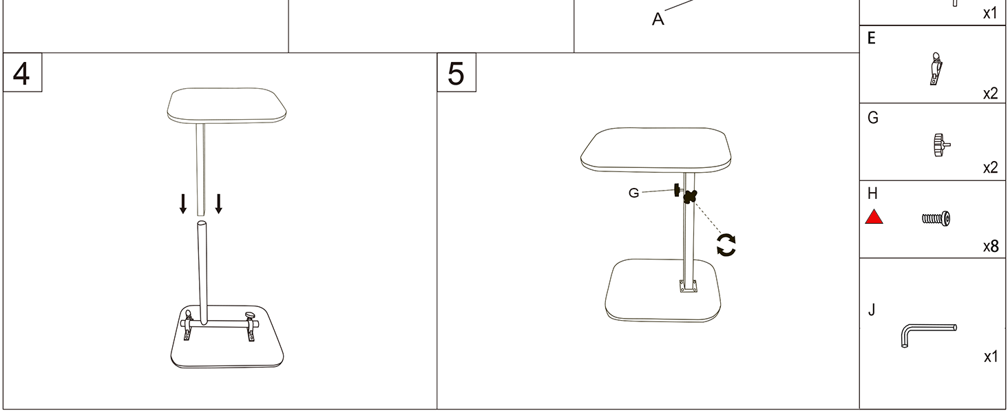 User Guide for promitop tv tray tables