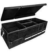 Wuatow Trunk Organizer for SUV &amp; Car,Car Storage Organizer with Divider, Foldable Design,Waterpro...