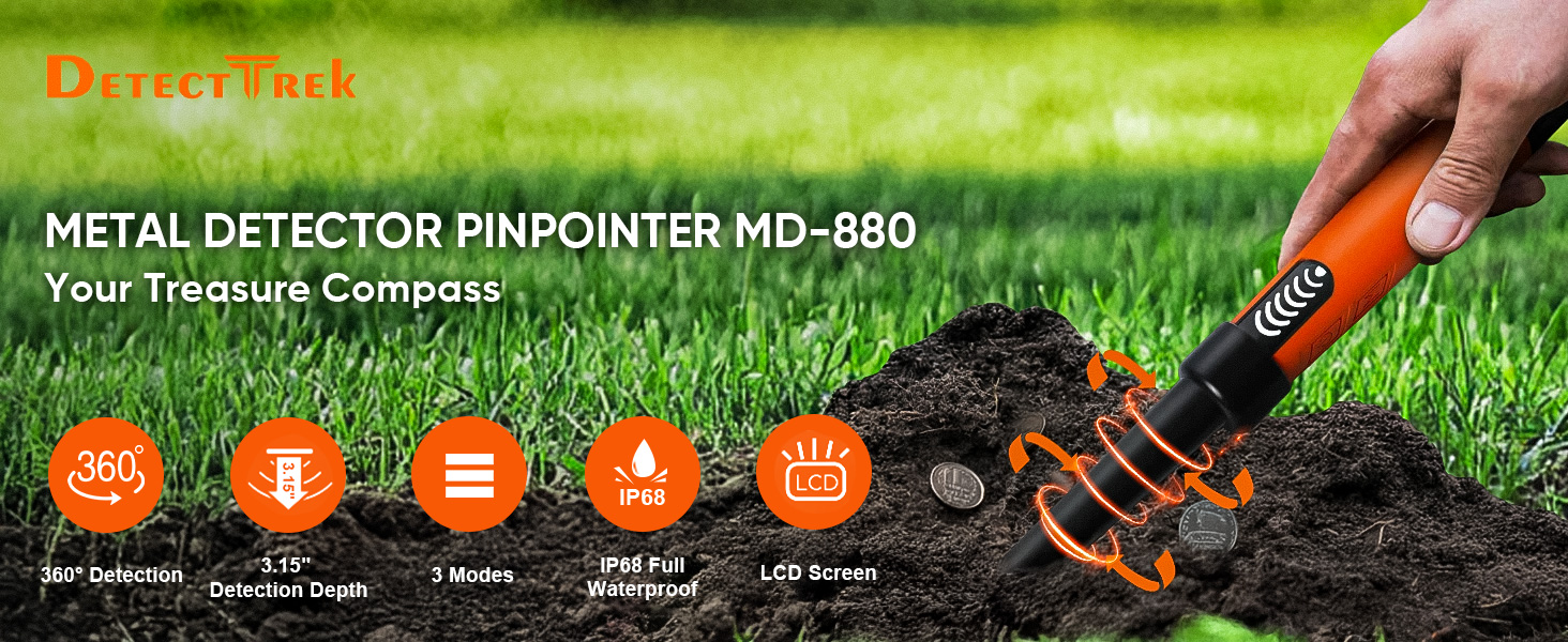 DetectTrek METAL DETECTOR PINPOINTER MD-880 