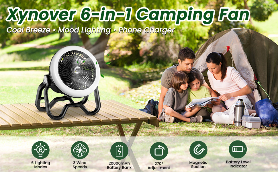 Portable Rechargeable Camping Fan