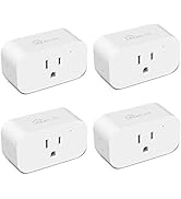 TREATLIFE 4 Pack Smart Plugs Works with Alexa and Google Home, 7 Day Heavy Duty Programmable Time...
