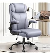 HeroSet Office Chair, Ergonomic Big and Tall Computer Desk Chairs, Executive Breathable Leather C...