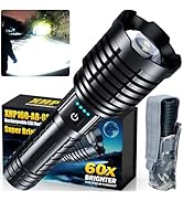 [Upgraded Version] Super Bright Rechargeable LED Flashlights,True 1200000 High Lumens, Powerful T...