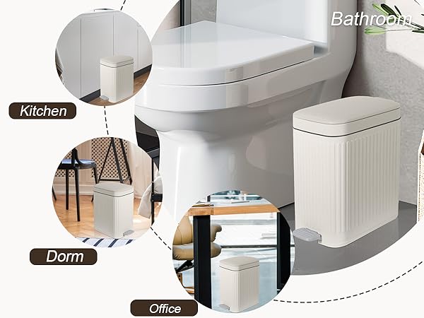 small trash can with lid