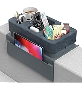Couch Cup Holder Tray Silicone Couch Arm Tray Couch Cup Holder Pillow Sofa Arm Tray Armchair Cadd...