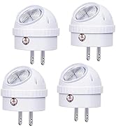 Emotionlite Plug-in Night Lights, Warm White LED Nightlight, 360° Rotation, Dusk to Dawn Sensor, ...