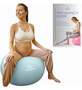 ProBody Pilates Birthing Ball - Pregnancy Ball Exercise for Labor with Book, Yoga Ball for Pregna...