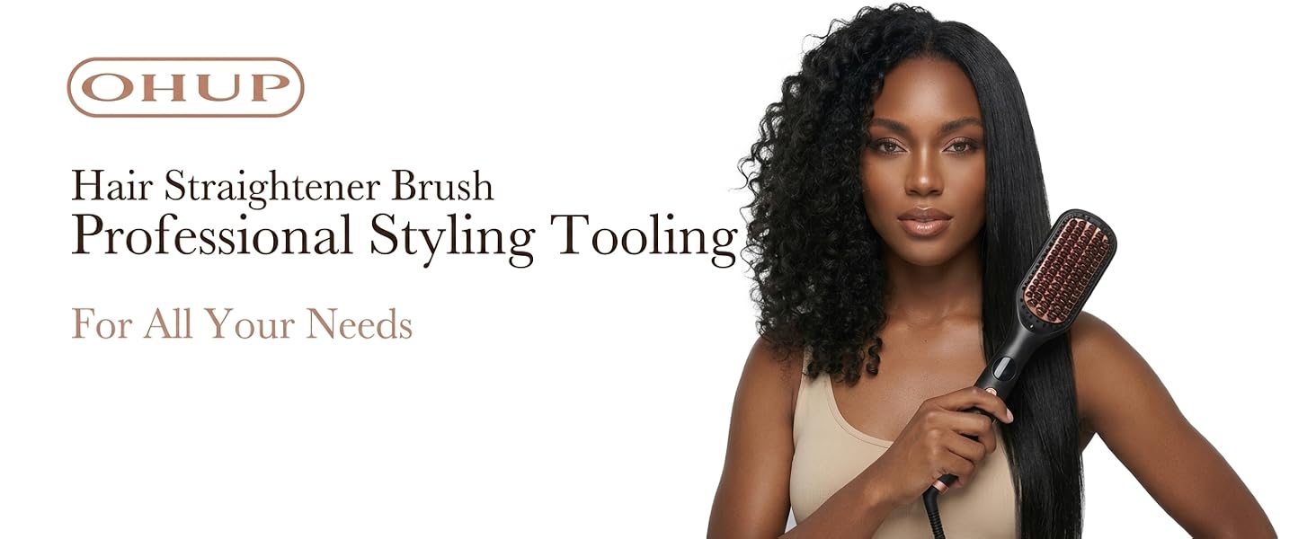 OHUP Hair Straightener Brush for woman