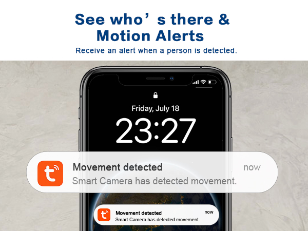 indoor camera with motion alert, human detection