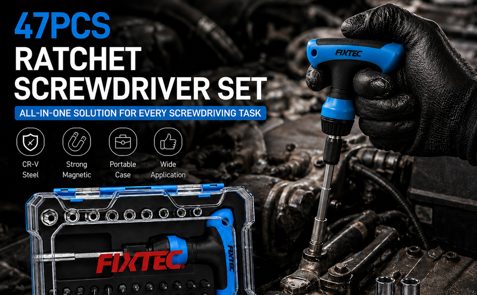 Complete Socket Set &amp;amp; Ratchet Screwdriver Kit for Home &amp;amp; Professional Use