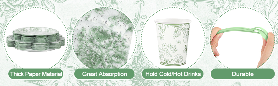 sage green plates