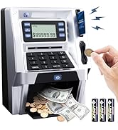 Blingbin Upgraded ATM Piggy Bank, ATM Bank Machine for Real Money Kids Adults with Debit Card, Bi...