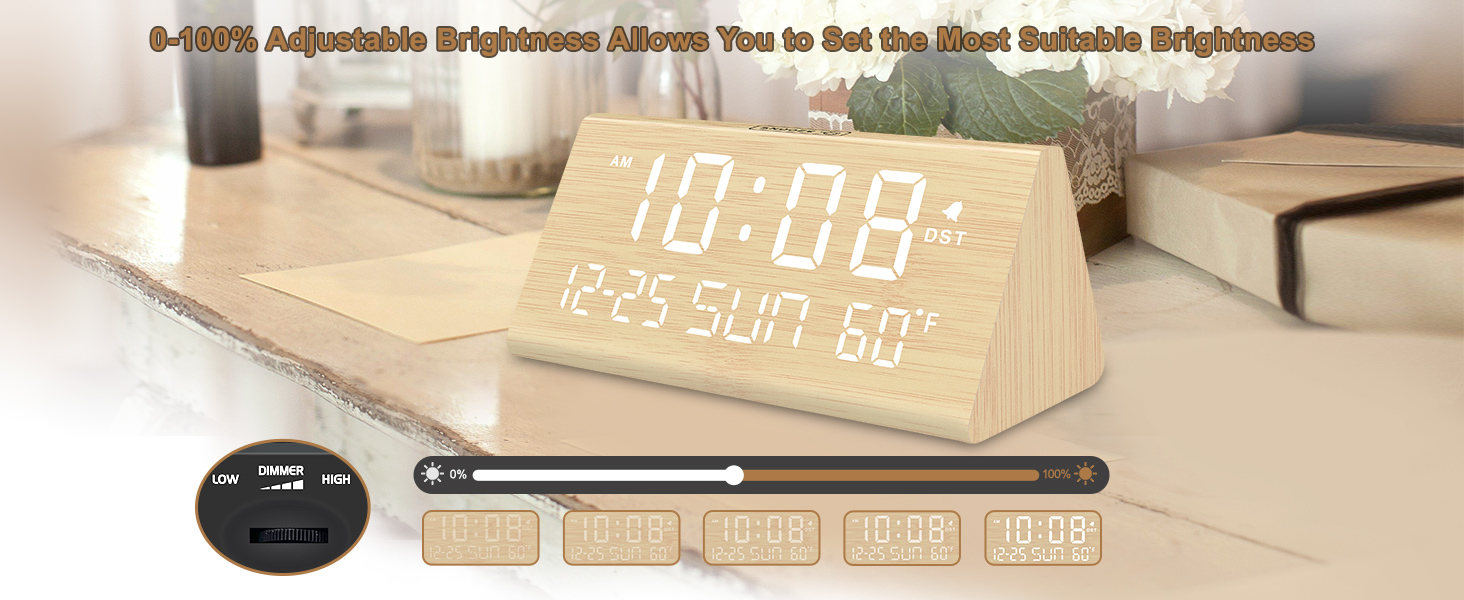 dimmable alarm clock