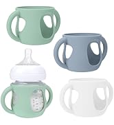BUSOHA 3 Pack Silicone Sleeves for Avent Baby Bottles - Anti Breakage Baby Bottle Holder with Han...