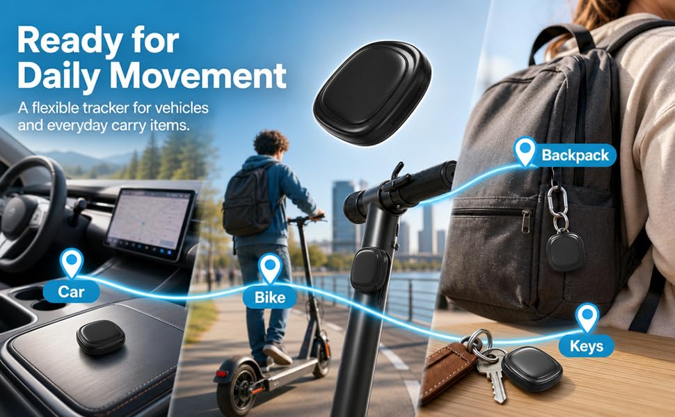 GPS Tracker for Vehicles, Mini Hidden Magnetic Car GPS Tracker