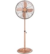 ARLIME Pedestal Fan, 16 Inch Oscillating Fan w/ 3 Speeds & Adjustable Height, 75° Oscillation & 2...