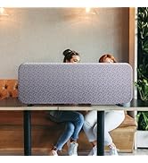 DECOLAB Freestanding Desk Divider, Portable Privacy Screen Partition for Home, Office, Shared Wor...