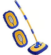 Mveqrrn Upgrade Car Wash Brush with Long Handle,Chenille Microfiber Car Cleaning Brush Supplies K...