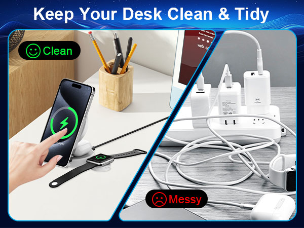 3 in 1 magnetic wireless charger apple phone charger