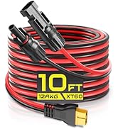 Gibbab Solar Connector to XT60 Charge Extension Cable, 12AWG 10FT XT60 Adapter Cable to Solar Pan...