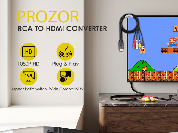 rca to hdmi converter composite to hdmi av to hdmi converter av adapter to hdmi red yellow white