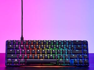 RGB backlit keys with radiant lighting effects