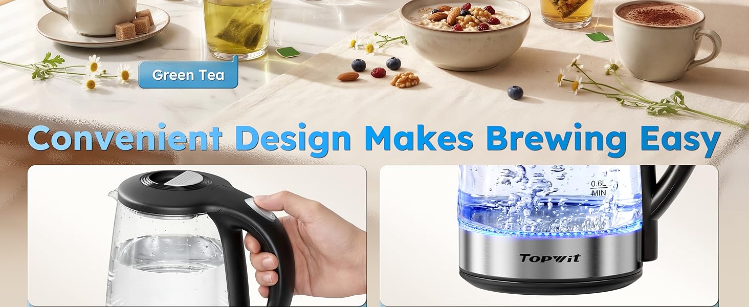 Convenient Design One-Touch to Use LED Indicator Lights Ergonomic Handle 360° Swivel Base