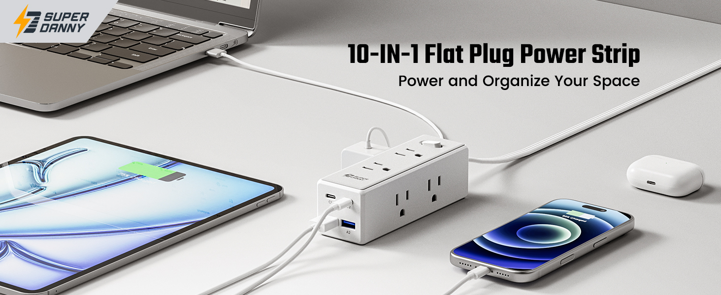 Flat Plug Power Strip
