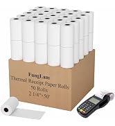 2 1/4"x50' Thermal Paper, FungLam Receipt Paper, POS Cash Register Papers, 2 1/4"x50' Thermal Pap...