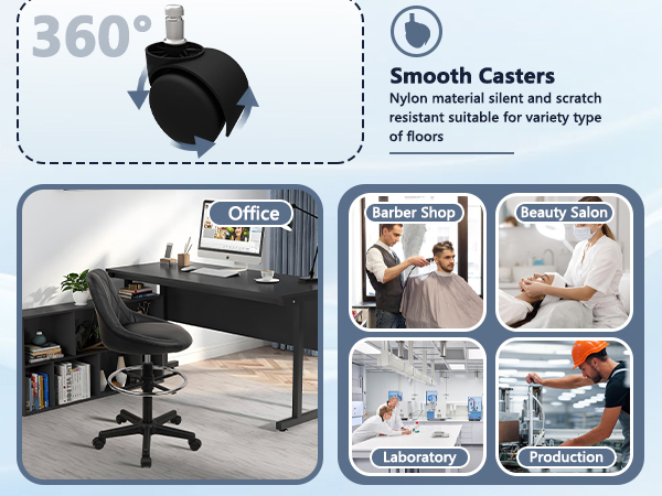 rolling chair stool