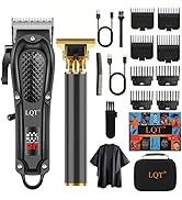 LQTMen's Professional Hair Clippers Kit,Cordless &amp; Corded Barber Clippers Set,Grooming Recharge...